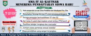 sma it al kautsar menerima pendaftaran siswa baru